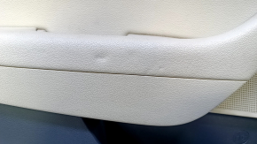 Door trim card rear left Hyundai Sonata 15-17 black with beige insert leather, armrest beige leather, gray molding structure, scratches, abrasions, dents, for dry cleaning