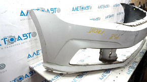 Bare front bumper VW Passat b8 16-19 USA white LC9A, crushed, tears, filed, scratches