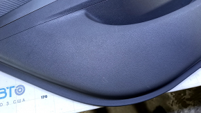 Door trim card rear left Hyundai Elantra UD 11-13 prerest gray with gray insert cloth, armrest black leather, molding gray structure, scratches, abrasions