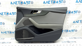 Door trim card front right Audi A5 F5 17-19 5D leather gray, insert under ebony, Bang and Olufsen, no backlight, faded, dented, tear