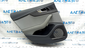 Door trim card rear left Audi A5 F5 17-19 5D leather gray, insert under ebony, Bang and Olufsen, dented