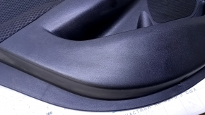 Door trim card rear left Chevrolet Malibu 16- black with black insert cloth, armrest black cloth, scratches, abrasions
