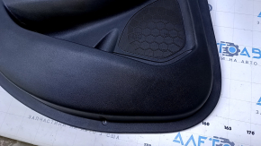 Door trim card rear left Chevrolet Malibu 16- black with black insert cloth, armrest black cloth, scratches, abrasions