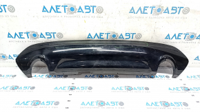 Rear bumper trim lower Ford Escape MK3 17-19 rest 2 pipes, black gloss, scratches
