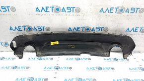 Rear bumper trim lower Ford Escape MK3 17-19 rest 2 pipes, black gloss, scratches