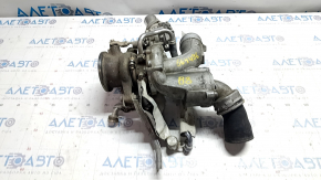 Turbine assembly with manifold and cooling pipes VW Passat b8 16-19 USA 1.8T, 2.0T dented at cartridge mount