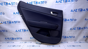 Door trim card rear left Kia Optima 16- black with black insert leather, armrest black leather, scratches, dents, abrasions, scuffs, tear on leather