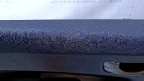 Door trim card rear left Kia Optima 16- black with black insert leather, armrest black leather, scratches, dents, abrasions, scuffs, tear on leather