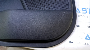 Door trim card rear left Kia Optima 16- black with black insert leather, armrest black leather, scratches, dents, abrasions, scuffs, tear on leather
