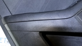 Door trim card rear left Kia Optima 11-15 black with gray insert cloth, armrest black leather, handle black matte, dents, abrasions, scratches