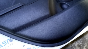 Door trim card rear left Kia Forte 4d 17-18 rest black with black insert plastic, armrest black leather, scratches, abrasions