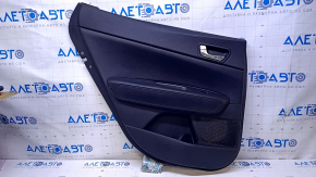 Door trim card rear left Kia Optima 16- black with black insert leather, armrest black leather, scratches, dent, abrasions