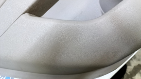 Door trim card rear left Kia Optima 11-15 beige with beige insert leather, armrest beige leather, handle chrome, dents, abrasions, scratches, for dry cleaning
