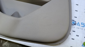 Door trim card rear left Kia Optima 11-15 beige with beige insert leather, armrest beige leather, handle chrome, dents, abrasions, scratches, for dry cleaning