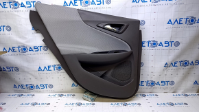 Door trim card rear left Chevrolet Malibu 16- gray with gray insert cloth, armrest gray cloth, scuffs, scratches