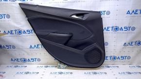 Door trim card rear left Chevrolet Cruze 16- black with black insert cloth, armrest black cloth, scuffs, scratches