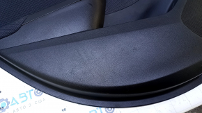 Door trim card rear left Chevrolet Cruze 16- black with black insert cloth, armrest black cloth, scuffs, scratches