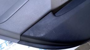 Door trim card rear left Hyundai Sonata 11-15 black with gray insert leather, armrest gray leather, molding gray structure, scratches, dents, abrasions