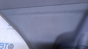 Door trim card rear left Kia Sorento 10-15 gray with gray insert plastic, armrest gray leather, molding black wood gloss, scratches, abrasions