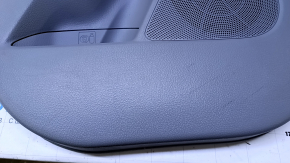 Door trim card rear left Kia Sorento 10-15 gray with gray insert plastic, armrest gray leather, molding black wood gloss, scratches, abrasions