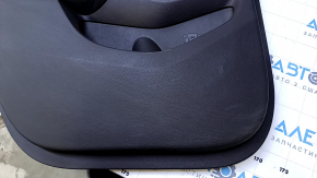 Door trim card rear left Hyundai Santa FE Sport 13-18 dark brown with beige insert leather, armrest dark brown leather, molding gray structure, scratches, scuffs, abrasions, dents