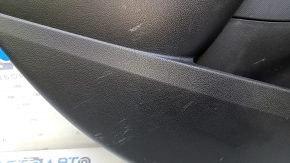 Door trim card rear left Chevrolet Cruze 16- black with black insert plastic, armrest black plastic, scuffs, scratches