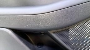 Door trim card rear left Hyundai Sonata 20- black with black insert plastic, armrest black leather, molding gray structure, scratches, abrasions