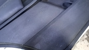 Door trim card rear left Kia Sorento 16-18 black with black insert plastic, armrest black leather, molding black wood gloss, scratches, abrasions, scuffs