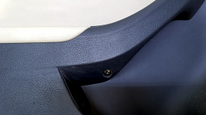 Door trim card rear left VW Jetta 11-18 USA black with beige insert leather, armrest beige leather, molding beige structure, scuffs, scratches, abrasions