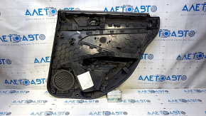 Door trim card rear left VW Jetta 19- black with black insert plastic, armrest black leather, scratches