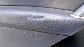 Door trim card rear left VW Passat b8 16-19 USA black with black insert leather, armrest leather, molding gray structure, dents, bumps, scratches