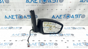 Side mirror right Ford C-max MK2 13-18 7 pins, turn signal, black G1, cracked housing, sand