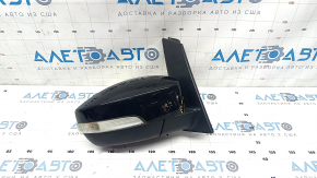 Side mirror right Ford C-max MK2 13-18 7 pins, turn signal, black G1, cracked housing, sand