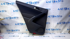 Door trim card rear left VW Tiguan 09-17 black, with black insert cloth, armrest black cloth, scratches, abrasions