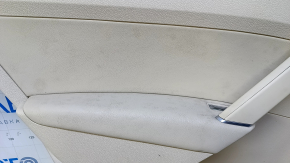 Door trim card rear left VW Passat b8 16-19 USA beige with beige insert leather, armrest beige leather, molding light wood structure, dent, scratches, for dry cleaning