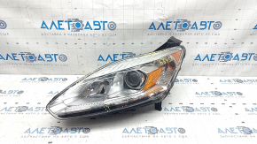 Headlight front left complete Ford C-max MK2 17-18 rest, crack, scratches, melted glass, sand