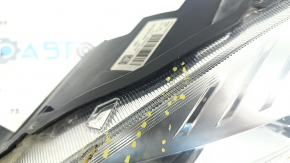 Headlight front left complete Ford C-max MK2 17-18 rest, crack, scratches, melted glass, sand