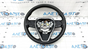 Steering wheel assembly Toyota Camry v70 18- LE, with buttons and overlay, black rubber, worn
