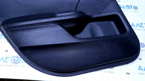 Door trim card rear left Honda Civic X FC 16-21 4d black with black insert plastic, armrest black cloth, scratches, abrasions
