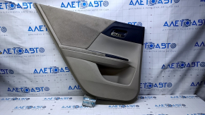 Door trim card rear left Honda Accord 13-17 beige with beige insert cloth, armrest beige cloth, scratches, abrasions, for dry cleaning