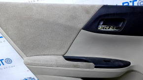 Door trim card rear left Honda Accord 13-17 beige with beige insert cloth, armrest beige cloth, scratches, abrasions, for dry cleaning