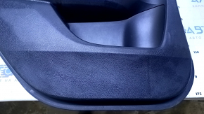 Door trim card rear left Honda Accord 13-17 black with black insert cloth, armrest black cloth, scratches, abrasions
