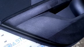Door trim card rear left Honda Accord 13-17 black with black insert cloth, armrest black cloth, scratches, abrasions