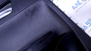 Door trim card rear left Honda Accord 13-17 black with black insert cloth, armrest black cloth, scratches, abrasions