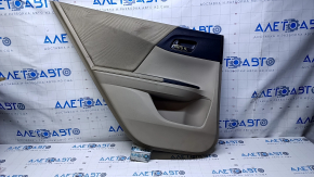 Door trim card rear left Honda Accord 13-17 beige with beige insert cloth, armrest beige cloth, scratches, abrasions, for dry cleaning