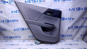 Door trim card rear left Honda Accord 13-17 gray with gray insert cloth, armrest gray cloth, scuffs. for dry cleaning