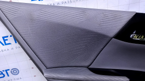 Door trim card rear left Honda Accord 13-17 gray with gray insert cloth, armrest gray cloth, scuffs. for dry cleaning