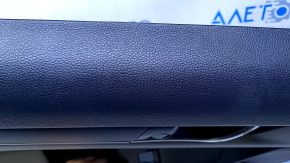 Door trim card rear left Honda Accord 18-22 black with gray insert leather. armrest gray leather, molding black structure, scratches, abrasions, crack in the body