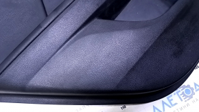 Door trim card rear left Honda Accord 13-17 black with black insert leather, armrest black leather, scuffs, scratches