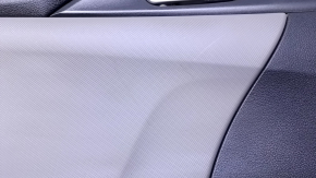 Door trim card rear left Honda Civic X FC 16-21 4d black with gray insert plastic, armrest black cloth, scratches, abrasions